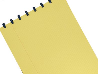 Disc-bound A4 Legal Books and Pads with yellow paper, ruled with lines or squares